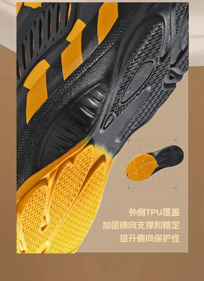 Men's Basketball Shoes Breathable Cushioning Non-Slip Wearable Runing Shoes Gym Training Athletic Basketball Sneakers for Men