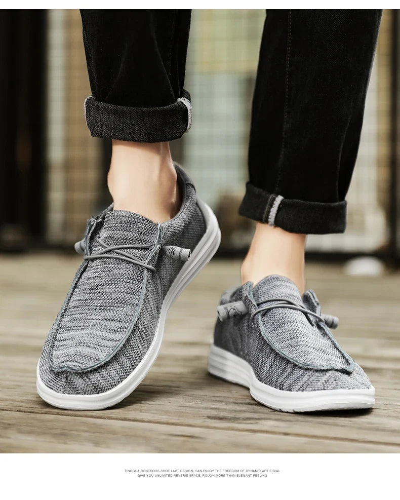 Plus Big Size 50 Dude Canvas Shoes Men Casual Slip on Shoes Alpargatas Hombre Moccasins Mocassin Homme Lightweight Breathable