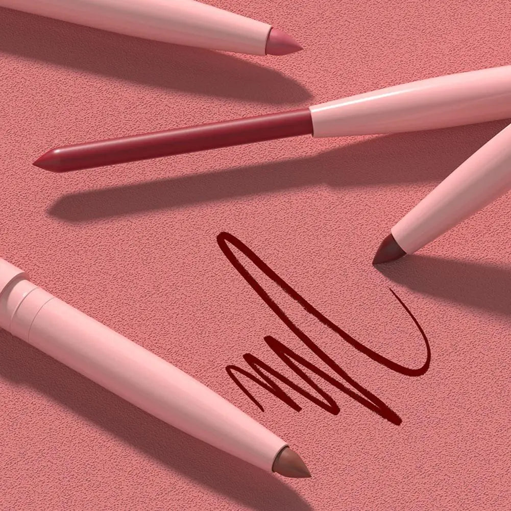 6Pcs Velvet Matte Lip Liner Pencil Set High Pigment Smooth Silky Texture Easy to Color & Define Lip Contours Daily Lip Makeup