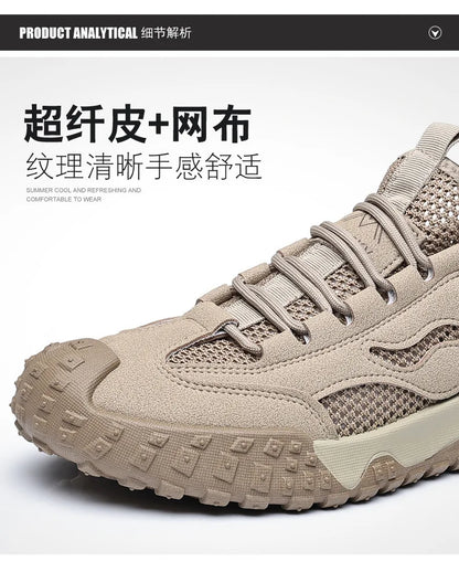 Oulylan Men's Summer Breathable Hollow Mesh Wading Shoes 2026 Outdoor Hiking Climbing Non-Slip Sport Sneakers Size 39-44