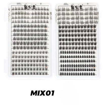 DINGSEN Eyelash Clusters Book Large Capacity Volume Individual Lashes Book Natural Long DIY Cluster Eyelash Extensions Makeup
