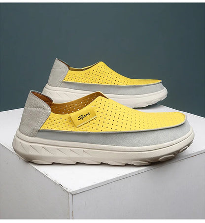 2026 New Men's Casual Shoes Fashion Comfortable Men's Shoes High Quality Leather Men Driving Shoes Handmade Flat Shoes Size 46