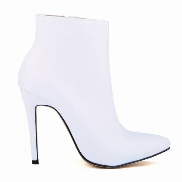 Women Short Boots Pumps Sexy Pointed Toe Side Zipper Super High Heels Stiletto 2026 Female Party Ankle Boot Shoes Botas De Mujer