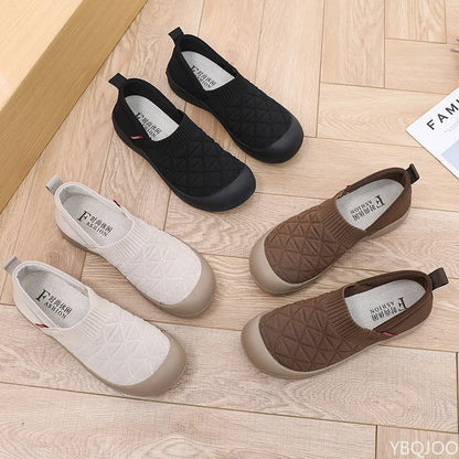 Spring and Autumn Fashion New Lightweight and Comfortable Women's Single Shoes with Soft Surface One Step Stepping Women's Shoes
