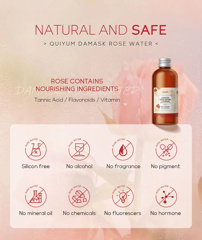 Face Care Rose Water Nourishing Skin Improve Dullness Anti Aging Facial Toner Damask Korean Skincare Products 100ml