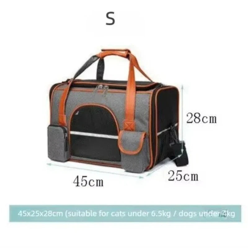 Dog Pet Carrier Bag Anti-Collapse Design Multiple Storage Pockets Cat Travel Handbag for Medium Cats, Puppy, Rabbits and Other S