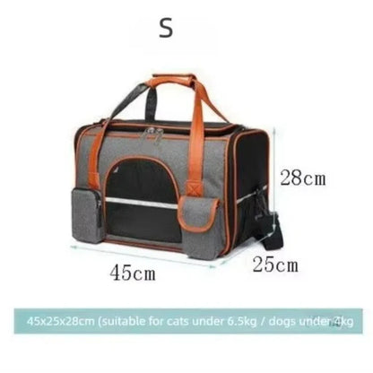 Dog Pet Carrier Bag Anti-Collapse Design Multiple Storage Pockets Cat Travel Handbag for Medium Cats, Puppy, Rabbits and Other S