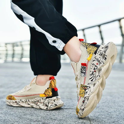 Men's Casual Sneakers Breathable Luxury Trainer Race Shoes Fashion Loafers Running Shoes for Male