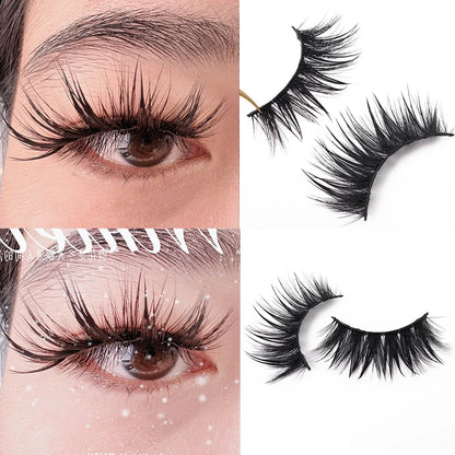 Yiernuo 1/5 Pairs Cosplay Anime Eyelashes Manga Lashes Dramatic Fairy Clusters Lashes Wet Look Lashes