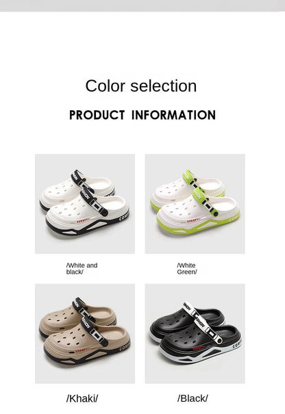 New fashion sandals Men's EVA casual comfortable hole garden shoes outdoor men's beach sandals indoor home unisex slippers