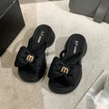 2024 summer New Fashion Women Shoes Slippers Comfortable Platform Shoe High Heels Leisure flower outdoor beach Slipper Women