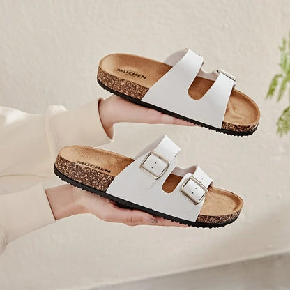 Cork slippers men's summer outerwear new style thick soled wear-resistant Boken shoes fashionable beach sandals 2026
