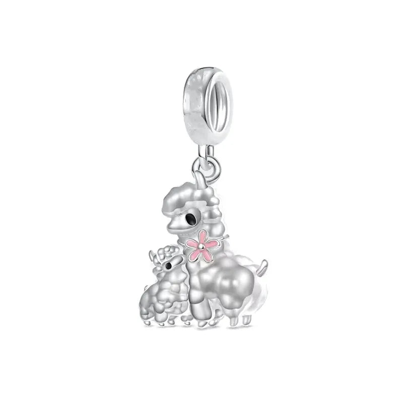 Fashionable 925 Sterling Silver Highland Cow Animal Pendant Suitable for Bracelets, Necklaces, DIY Women's Jewelry Accessories