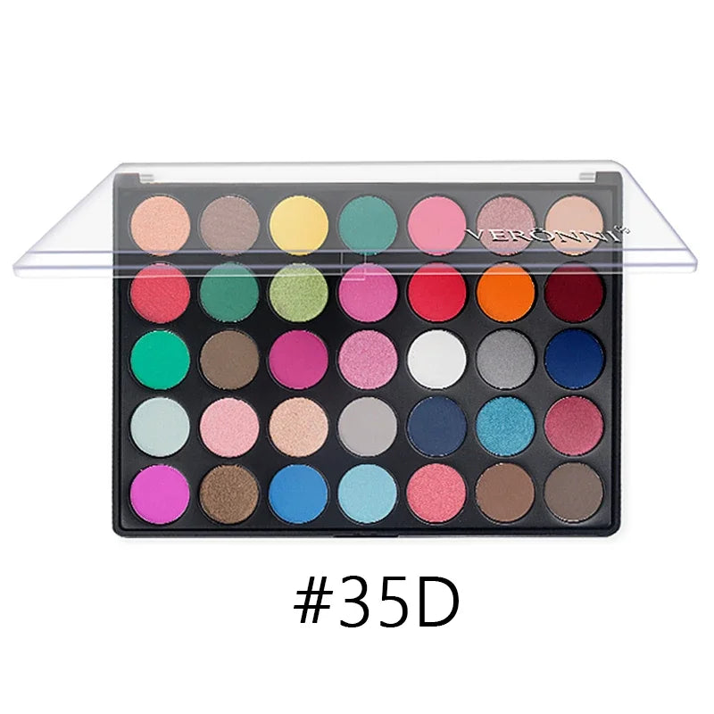 35 Color Eyeshadow Tray Daily Makeup Matte Lasting Nightclub Eyeshadow Pearl Fine Shimmer Waterproof Is Not Easy To Faint