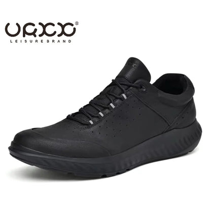 Men Shoes Autumn Winter Sports Casual Genuine Leather Soft Soled Outdoor Hiking Shoes Lightweight Breathable Non Slip Shoes Men
