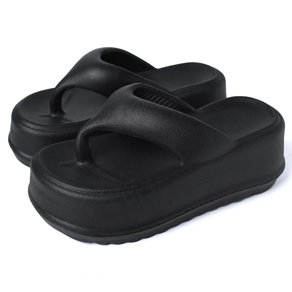 Comwarm New Thick Flip-flops Women Fashion Platform Sandals Outdoor Women Beach Slipper Home Comfort Women's Summer Sandals 2024