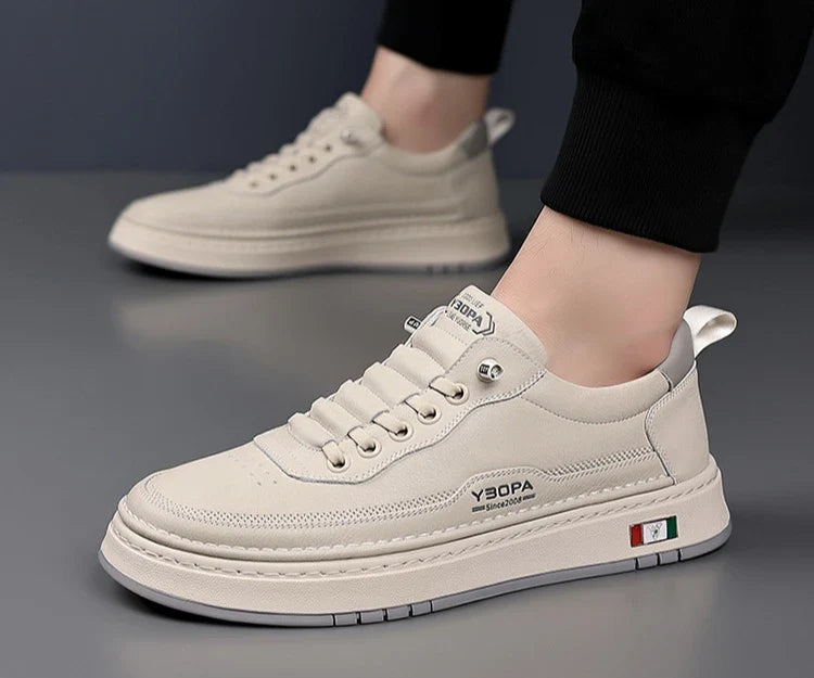 New Large Size 38-48 Leather Men's Sneakers Fashion Casual Men's Platform Sneakers Spring Autumn Designer Board Shoes Man