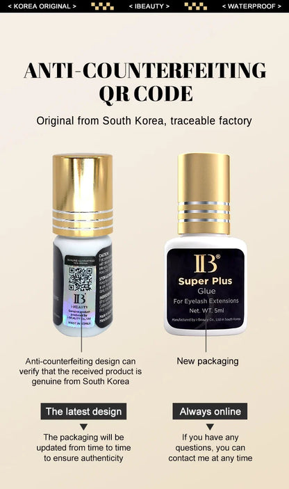 1 Bottle IBeauty Ultra Super Plus Glue Fake Eyelash Extension Korea 0.5s Fast Dry Long Lasting Makeup Tool Adhesive Supplies