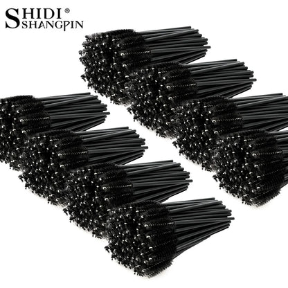5/50Pcs Black Lashes Brush Cosmetics False Eyelashes Supplies Reusable Makeup Brushes Eyebrow Brush Mascara Wands Make Up Tools