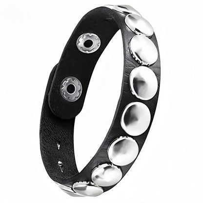 3Pcs/Set Vintage Emo Bracelets 3 Row Cuspidal Spikes Rivet Stud Wide Cuff PU Leather Punk Black Gothic Rock Unisex Accessories