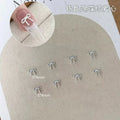 2Sizes Bowtie Love Nail Parts Nail Charms Korea Mini Silver Ribbon Bow tie Alloy Nail Art Accessories 3D Luxury Nail Decorations