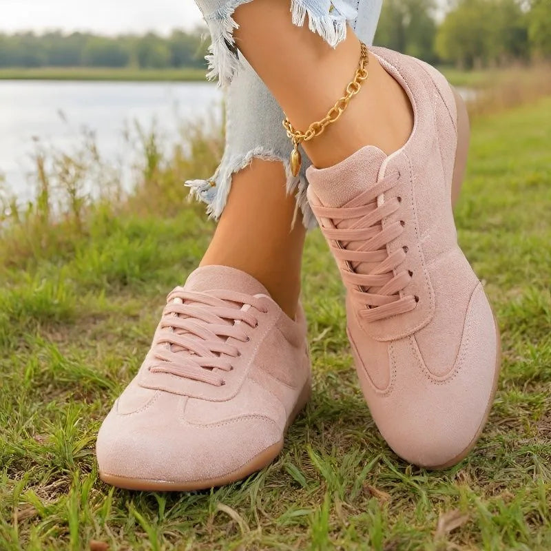 Women's Casual Flat-soled Non-slip Wear-resistant Sport Shoes Spring Autumn Round-toe Soft and Comfortable Women Single Shoes