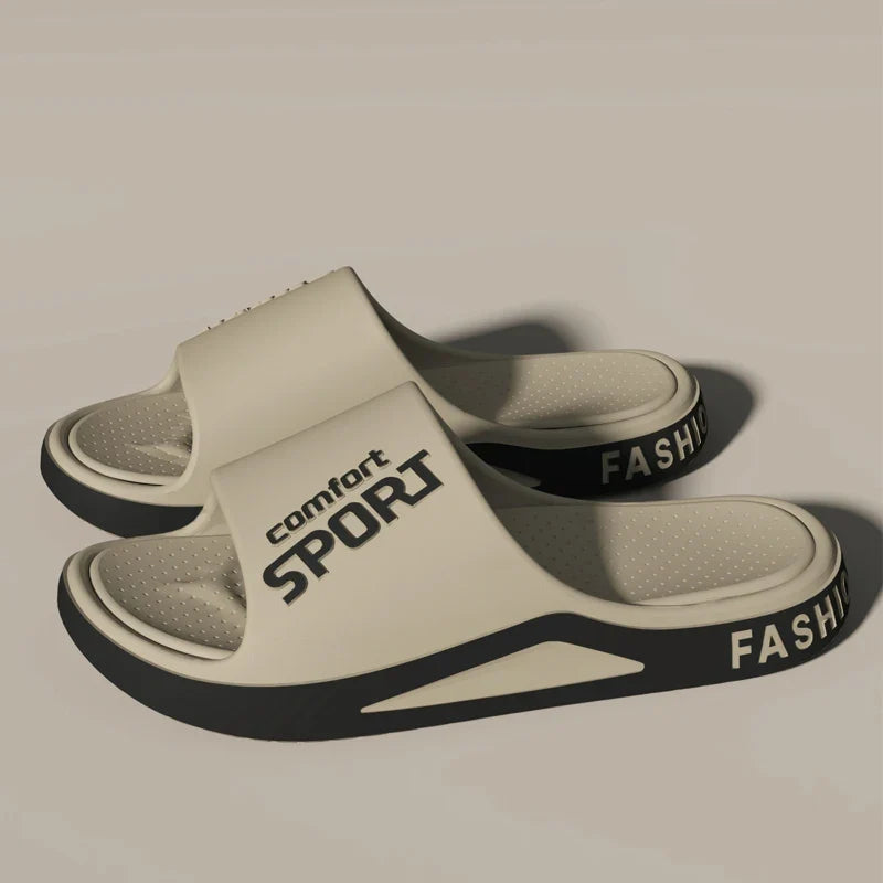 Fashion Men's Sandals Summer EVA Comfortable Anti-Slip Soft Soles House Slippers for Indoor Outdoor Wear Breathable Shower Slide