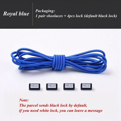 Fashion No Tie Shoelaces Elastic Laces Sneakers Flat Shoe Laces Without Ties Kids Adult Quick Shoelace One Size Fits All Shoes