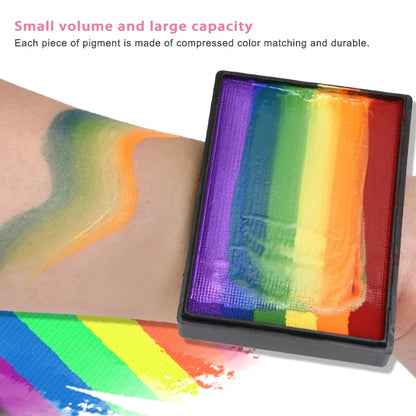 50g Facial and Body Paint Palette,Non-Toxic Rainbow Water-Soluble Body Paint for Rainbow Festival,Cosplay,Party,Art,Stage Makeup
