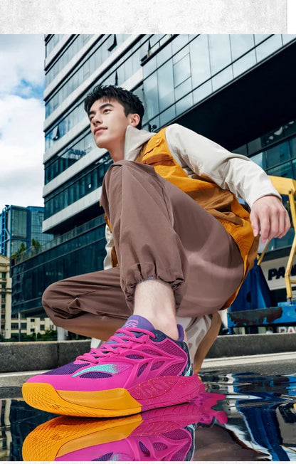 Men's Basketball Shoes Breathable Cushioning Non-Slip Wearable Runing Shoes Gym Training Athletic Basketball Sneakers for Men
