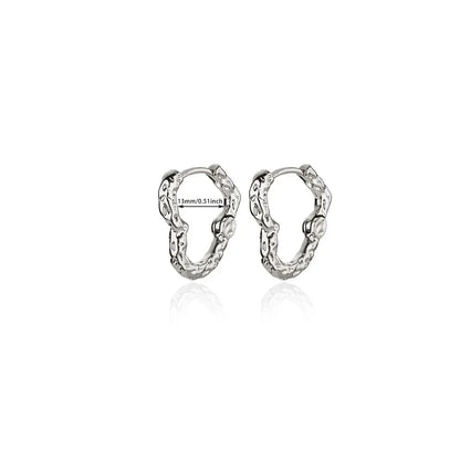 Hollow Zircon Heart Earrings For Women Stainless Steel Gold Color Heart Earring Luxury Wedding Couple Jewelry Gift Free Shipping