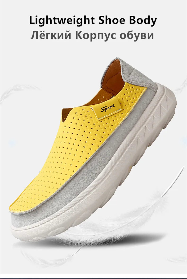 2026 New Men's Casual Shoes Fashion Comfortable Men's Shoes High Quality Leather Men Driving Shoes Handmade Flat Shoes Size 46