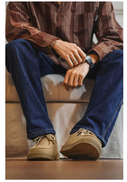 Men Thick Soled Sneakers Fashion Spring/Autumn Soft Board Shoes Personalized Trend Versatile Multi Functional Men Casual Shoes
