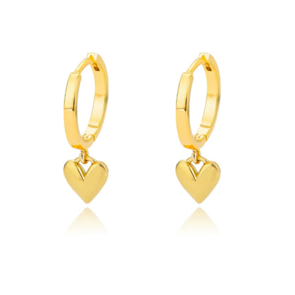 Hollow Zircon Heart Earrings For Women Stainless Steel Gold Color Heart Earring Luxury Wedding Couple Jewelry Gift Free Shipping