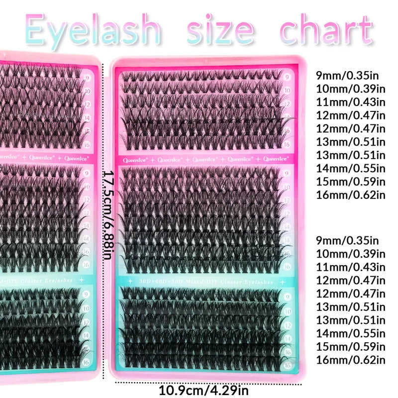 800pcs Cluster False Eyelash, Soft and Durable Design, Suitable for Daily Use, Natural, Everyday, and Voluminous Makeup Effect
