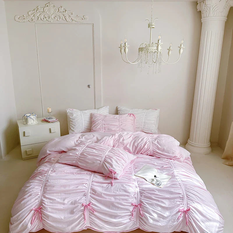 Bonenjoy Bedding Set Simple Style Bedclothes Skin-friendly Bedsheet Set Single/Queen/King Size Bed Linen Set juegos de sábanas