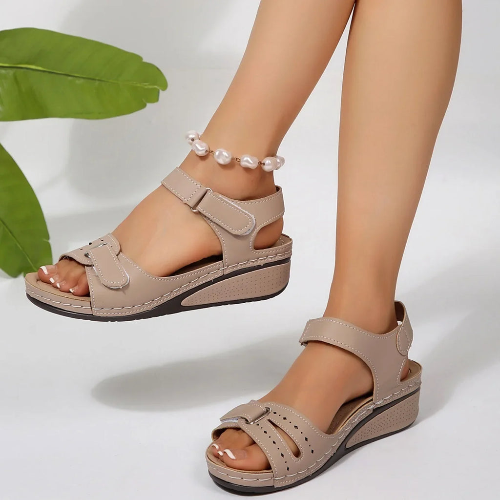 2025 New Women Sandals Wedge Buckle Orthopedic Outdoor Shoes Female Summer Soft Sexy Open Toe Fashion Sandals Sandalias De Mujer