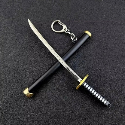 Mini Samurai Sword Keychain Anime Scabbard Key Ring Katana Buckle Key Chain for Men Women Cosplay Toy Jewelry Gift