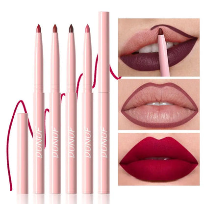 6Pcs Velvet Matte Lip Liner Pencil Set High Pigment Smooth Silky Texture Easy to Color & Define Lip Contours Daily Lip Makeup