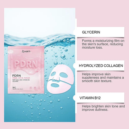 PDRN Pink Skincare Set Salmon Dna Collagen Vita Coating Mask Lift Firm Skin Make Skin Glow Moisturizing Nourishing Skincare Set