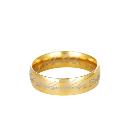 6MM Stainless Steel Laser Engraving Exquisite Couples Wedding Rings, Men And Women Fashion Movie Jewelry Gifts Wholesale