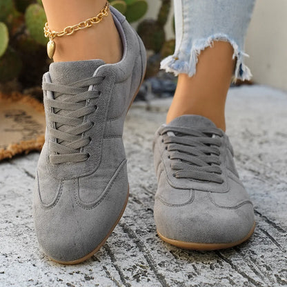 Women's Casual Flat-soled Non-slip Wear-resistant Sport Shoes Spring Autumn Round-toe Soft and Comfortable Women Single Shoes