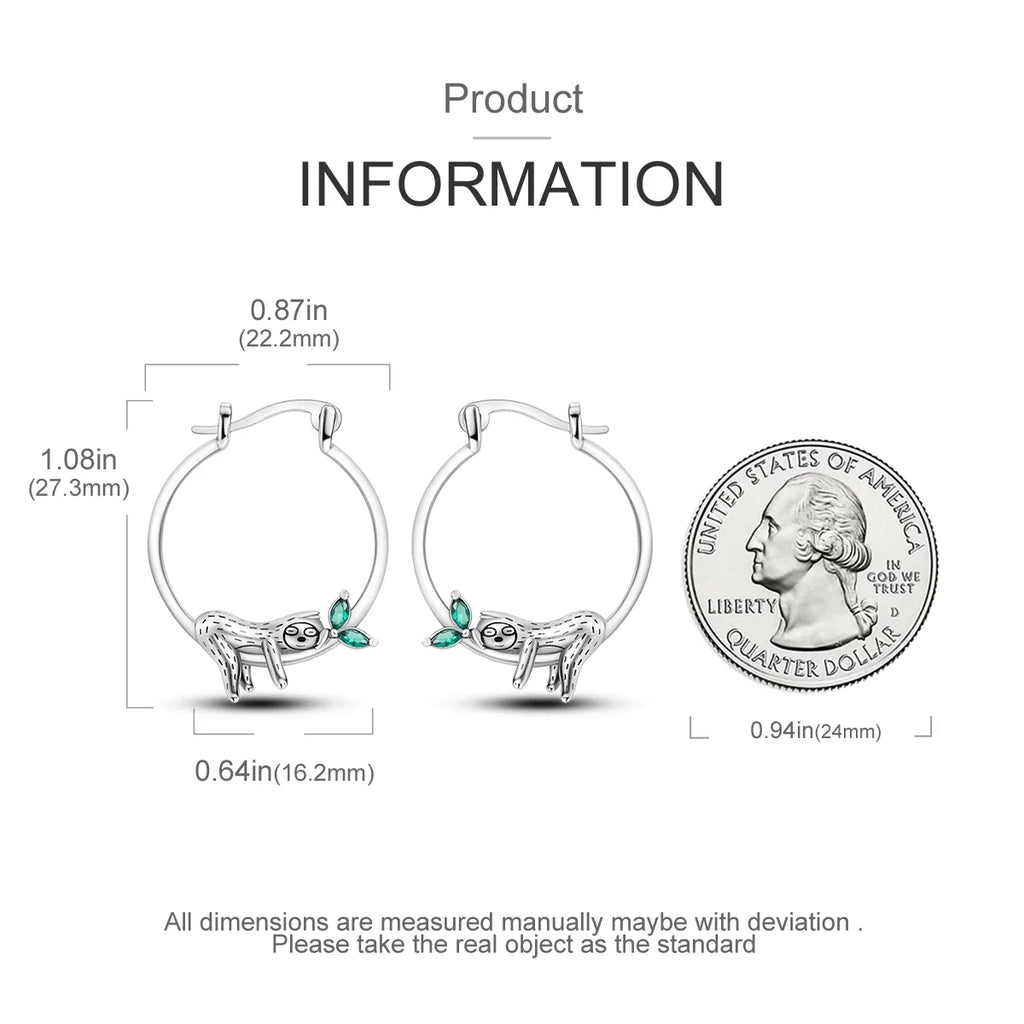925 Sterling Silver Cute Lazy Cat Animal Pet Earrings Jewelry Hoop Earrings For Women Jewelry Birthday Party Fine Gifts