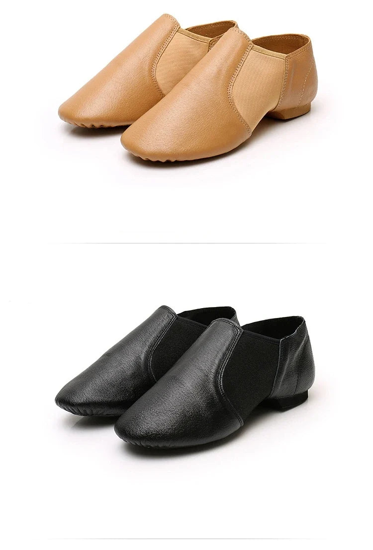 Genuine Leather Jazz Dance Shoes Children Shoes for Men and Women Salsa Dance  Neo Arch Slip on Jazz Shoes Ballet Belly