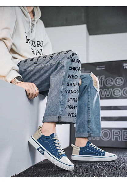 2026 New Summer Men's Breathable Versatile Skateboarding Shoes Men's Soft Bottom Casual Sports Trend Fashion Canvas Shoes 48size