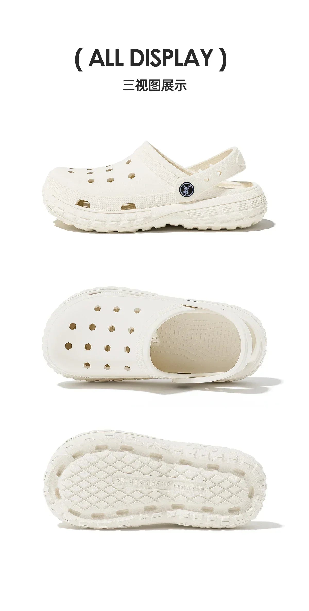 2026 Summer Hollow Out Closed Toe Non-slip Sandals Soft Bottom Sandals Men Lightweight Thick-soled Garden Shoes