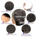 Body Wave 13x6 HD Transparent Lace Front Human Hair Wig 40 Inch Pre Plucked 220 Density 5x5 Glueless Lace Frontal Wigs for Women