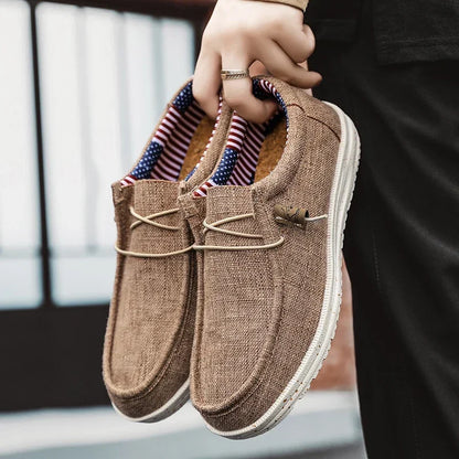 Men's Mesh Loafers Autumn Mens Vulcanized Shoes Breathable Lightweight Hiking Outdoor Sports Shoes Zapato Abierto Scarpa Aperta
