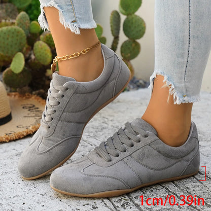 Women's Casual Flat-soled Non-slip Wear-resistant Sport Shoes Spring Autumn Round-toe Soft and Comfortable Women Single Shoes