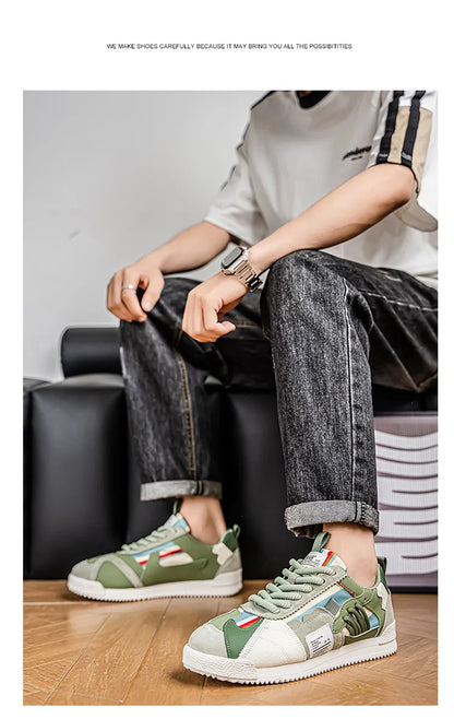 Large Size Men's White Sneakers Autumn Comfortable Non Slip Running Shoes Luxury Soft Sole Fashion Lace Up Outdoor Casual Shoes